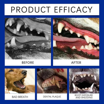 Dog Teeth Cleaning Powder  Prevents Tartar Eliminates Oral Odors Plaque Remover Dental Cleaning Powder