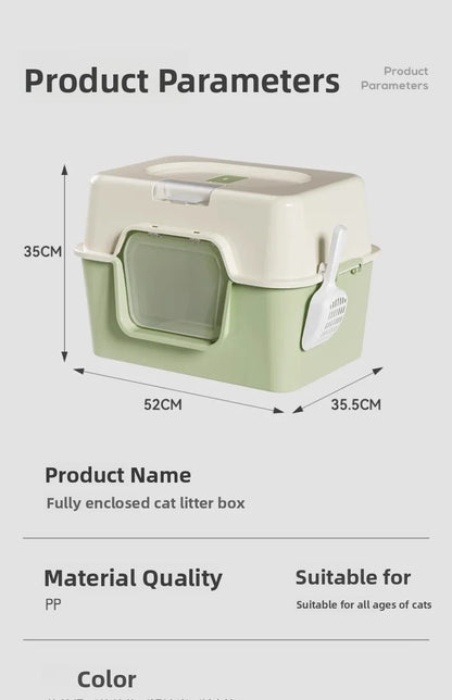 Large Size  Litter Box Full Enclosure Anti Odor Anti Splaing Cabinet  Toilet  Poop Pan Supplies Pet Care Accories