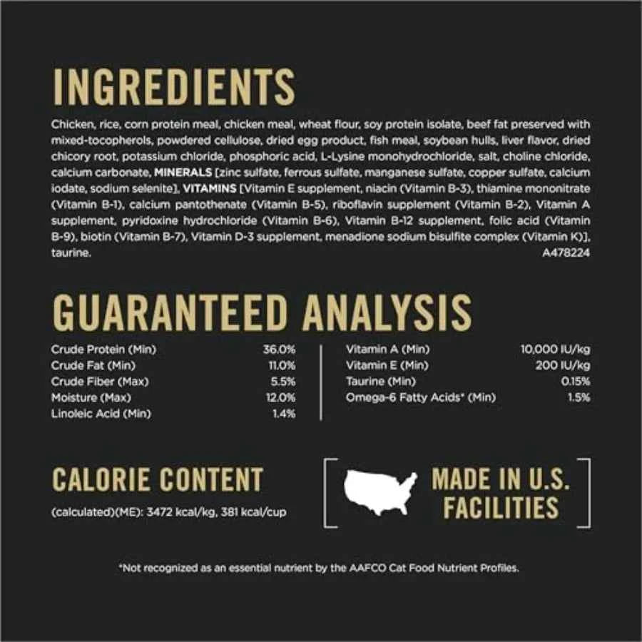 Adult Indoor Chicken and Rice Formula High Protein Cat Food - 16 lb. Bag
