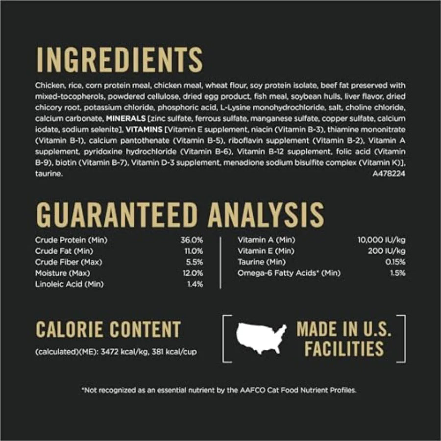 Adult Indoor Chicken and Rice Formula High Protein Cat Food - 16 lb. Bag