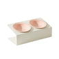 Cat Double Ceramic Bowl with Iron Stand Pet Elevated Raised Food Water Bowls Small Dogs Drinking Eating Feeding Supplies