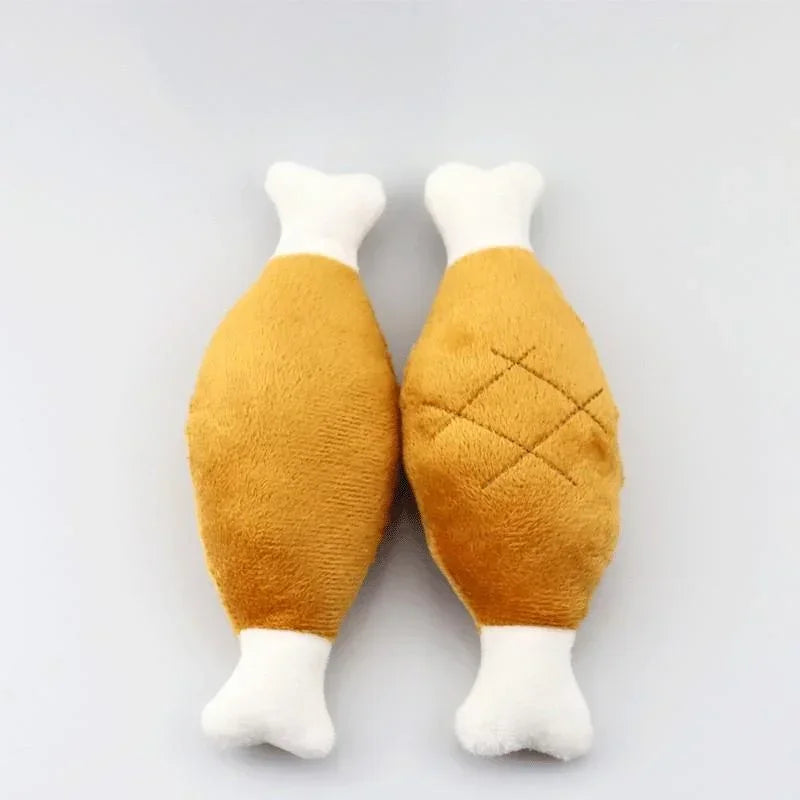Dog Squeaky Toy Chicken Legs Bone Shape Pet Dog Plush Toy for Small Medium Large Dogs and Cats  juguetes para perros