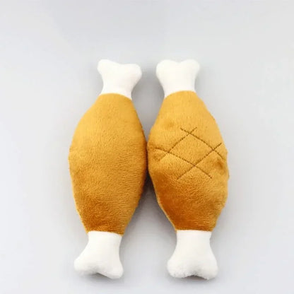 Dog Squeaky Toy Chicken Legs Bone Shape Pet Dog Plush Toy for Small Medium Large Dogs and Cats  juguetes para perros