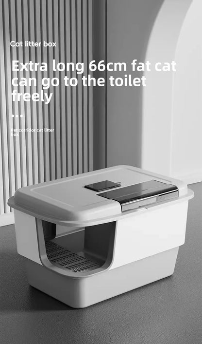 Cat Litter Box Self Cleaning Extra Large Closed Odor Control Anti Splash Corridor Style Covered Cat Toilet  Arenero Autolimpieza