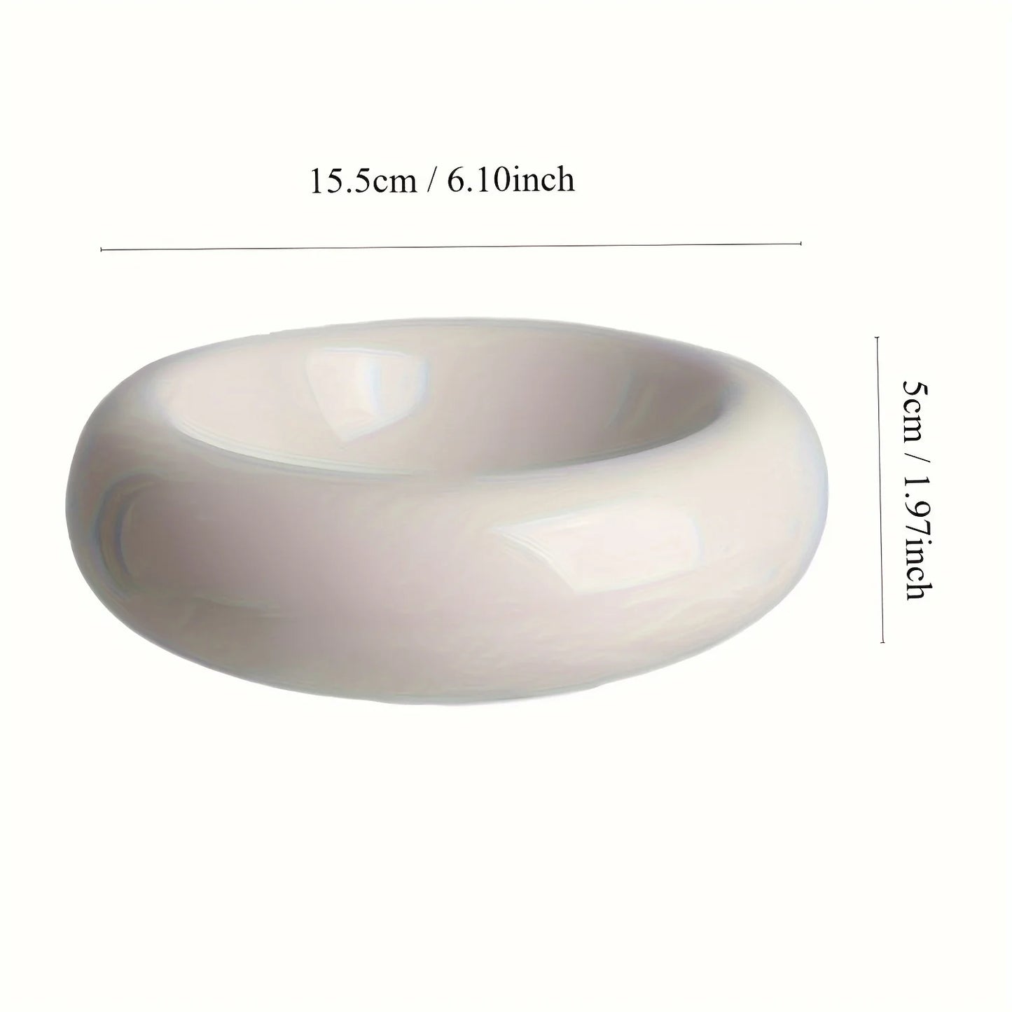 Cat Bowl Ceramic Cat Bowl Dish Pet Bowl Donut Shape Cat Food Bowl Anti-Fall Flip Bowl Non-slip Multiple Colors Shapes Snack Bowl