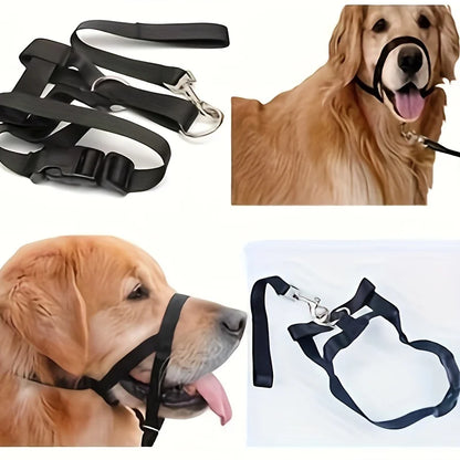 New Nose Ring Around The Mouth Dog Muzzle Adjustable Pet Supplies Prevent Dogs From Eating Randomly Prevent Random Biting