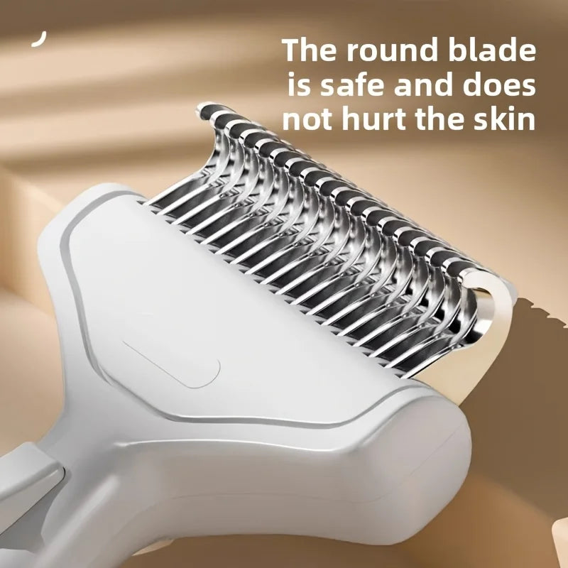 1PC Stainless Steel Dog Hair Removal Brush for Long Hair Breeds Puppy Cat Comb Pet Grooming Products Curved Design