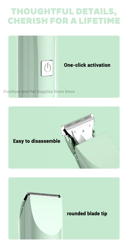 Professional 4-in-1 Electric Pet Grooming Tool Set Dog Hair Clippers USB Rechargeable Pets Haircut Trimmer Shaver Cats Supplies