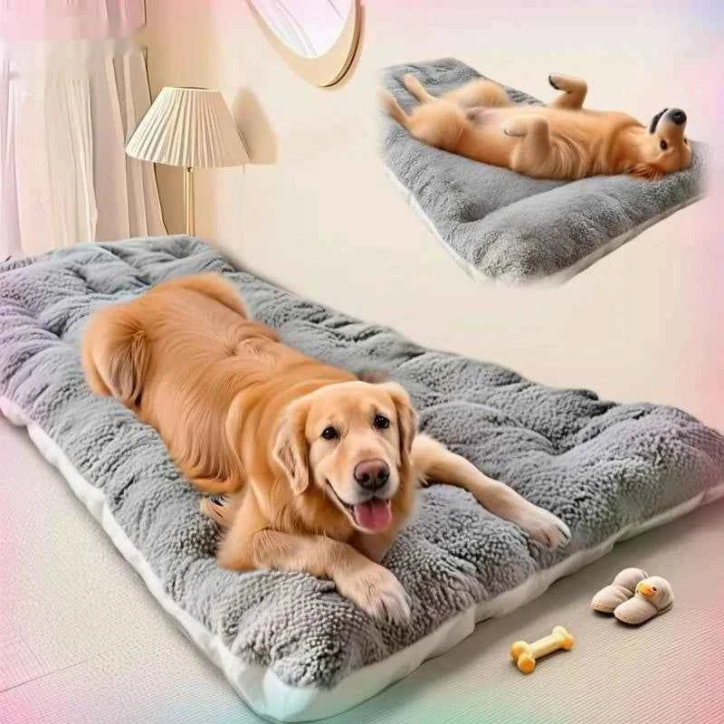 Dog Bed Mat Large Size Sleeping Pad for Winter Use Keep Warm Double-sided Use Golden Retriever Stress-relieving Sleeping Pad