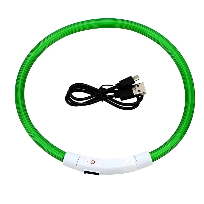 Led Usb Dog Collar Pet Dog Night Luminous Charge Collar Led Night Safety Flashing Glow Dog Loss Prevention Collar Pet Accessorie