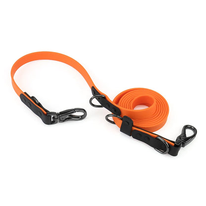 Waterproof Dog Leash with 2 Hooks for Walking,Adjustable for Traffic Control Safety Durable and Odor Proof for Medium Large Dogs