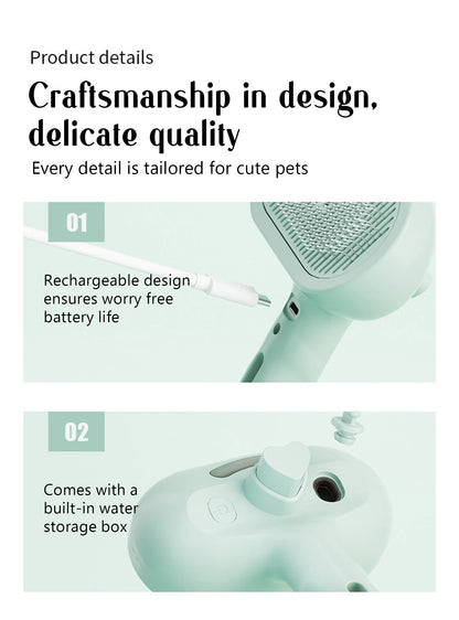 Dog Comb Pet Steam Massage Brush Safe Round Head Soft Teeth Spray Hair Removal Comb for Dog Universal for Cats Dogs Accessories