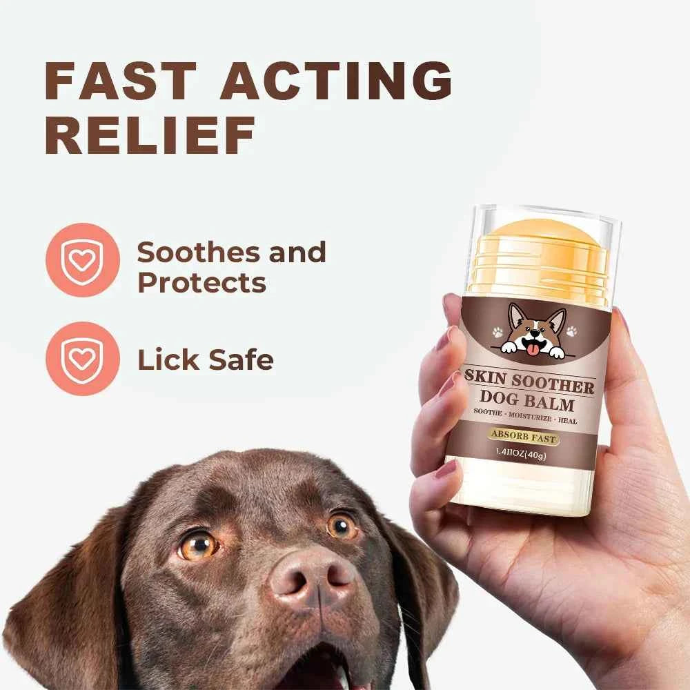 Skin Soother Dog Balm, 1.41oz Balm Stick for Pets, Soothe & Heal Dry Paws, Natural Beeswax & Vitamin E, Fast Absorbing