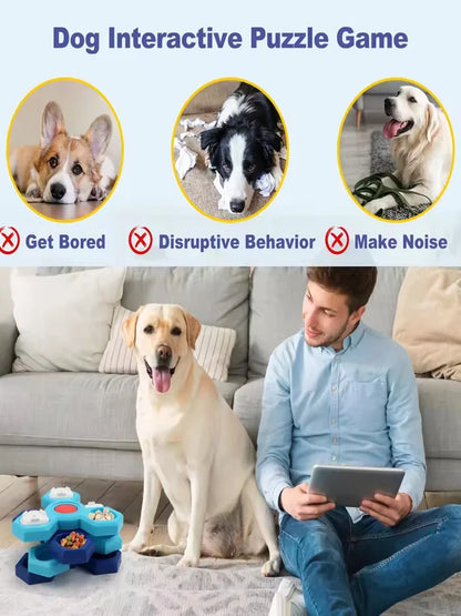 Interactive Slow Feeder Bowl New Durable Latex Dog Cat Puzzle Board Anti Boredom Pet Toy Anti Choking IQ Training Food Dish