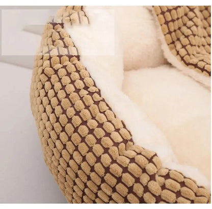 Round Pet Bed For Dog Cat Puppy House Warm Mat Winter Blankets Anti-Stress Orthopedic Fluffy Cat Dog Bed, Suitable For Winter