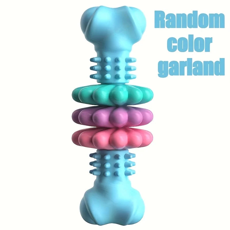 Durable TPR Dog Chew Bone for Aggressive Chewers Teeth Cleaning Toy for Small Medium Dogs Boredom Relief Training Toy Chew Extra