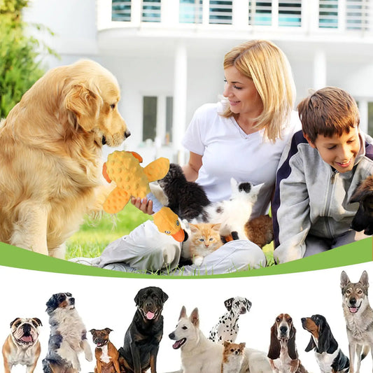 Dog Toys For Aggressive Chewers Duck Shape Aggressive Puppy Chew Toy Bite-Resistant Squeaky Animals Entertainment Companion For