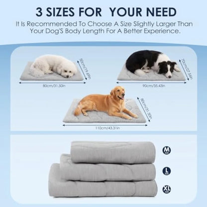 Dog Cooling Mat, Portable and Durable Cooling Mat for Dogs, Summer Anti-Slip Breathable Cooling Bed for - Dogs 35 60 lbs Husky,