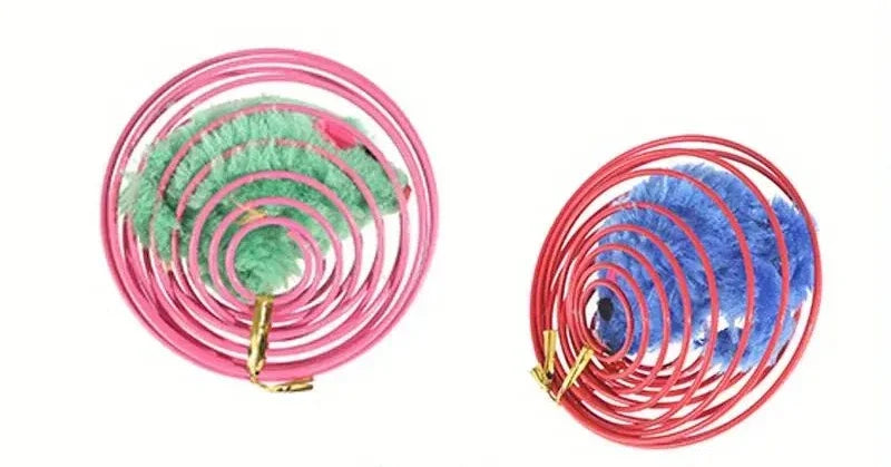 1/2/3pcs Cat Toy Balls Stretchable Kitten Springs Toys Interactive Caged Rats Rolling Cat Balls Random Color Cat Accessories