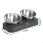 Elevated Pet Bowl 304 Stainless Steel - Adjustable Height Neck Support Large Wide Mouth Feeder for Cats and Dogs