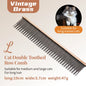 Fenice Professional Anti-Corrosion Grooming Comb For Dogs Cats Tapered Stainless Steel Pins Pet Grooming Supplies