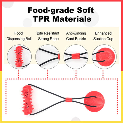 Dog Food Dispenser Funny Interactive Rope Toy Multifunctional Puppy Feeder Interesting Tug Game For Home Travel Outdoor