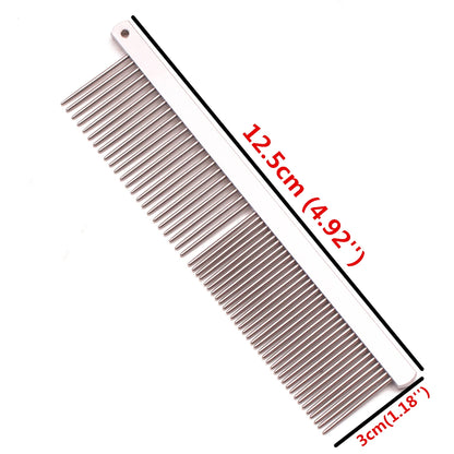 Copper Dog Grooming Combs Pet Boundary Knot Massage Tools Professional Salon Cat Hair Cleaning Crescent High Low Teeth 7817#