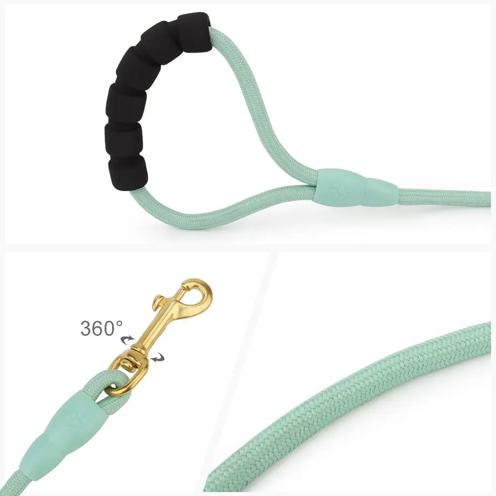 5M/10M Dog Leashes Long Pet Leash Puppy Walk Training Round Rope For Small Medium Big Dog with Foam Handle