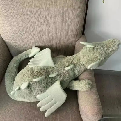 New 50cm Interactive Snow Dragon Plush Pillow Pet Blue Golden Dragon Doll Cute Cat Toy For Children Play Home Ornaments Decor