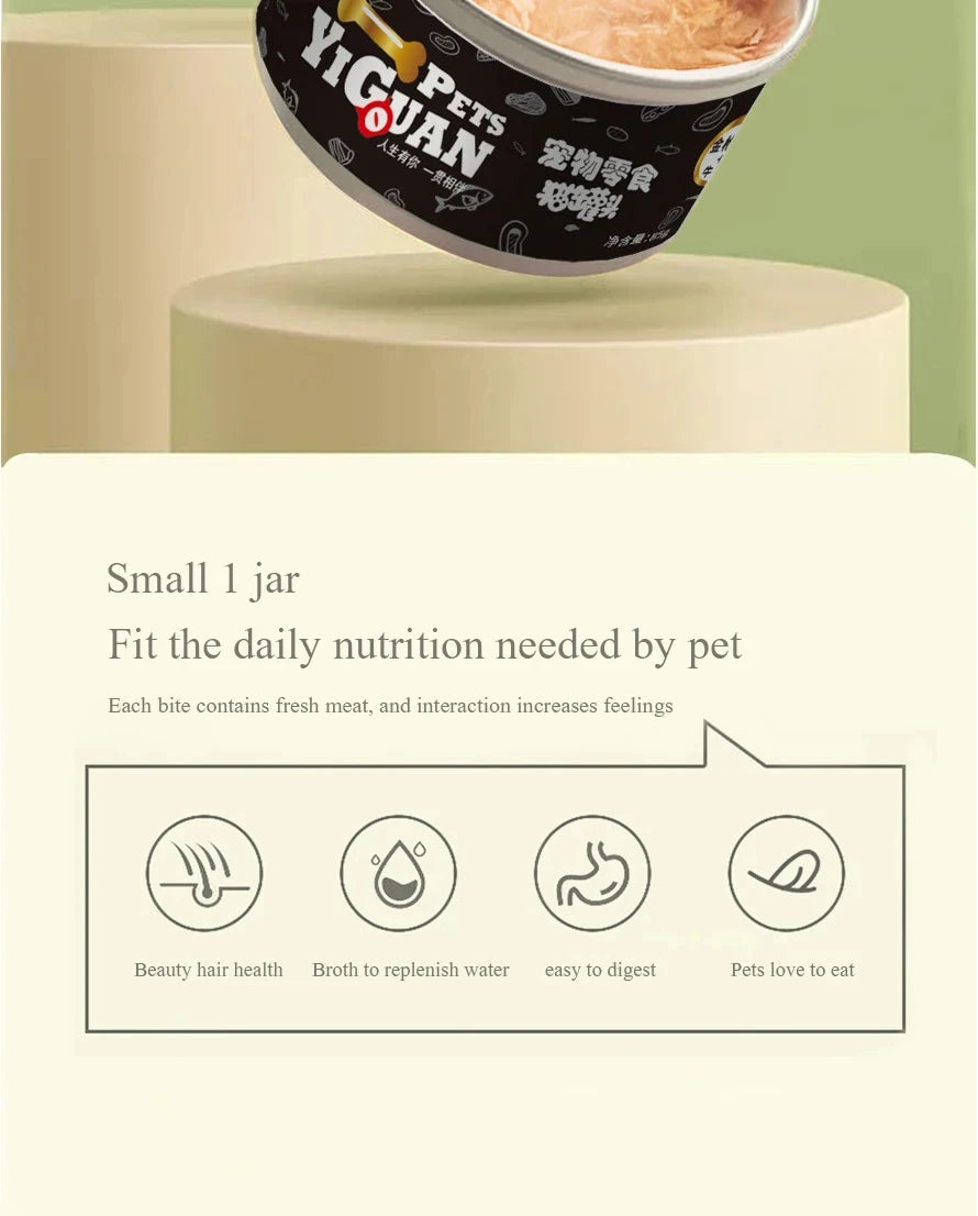 Canned cat snacks canned dog beef canned chicken canned pet wholesale pet snacks