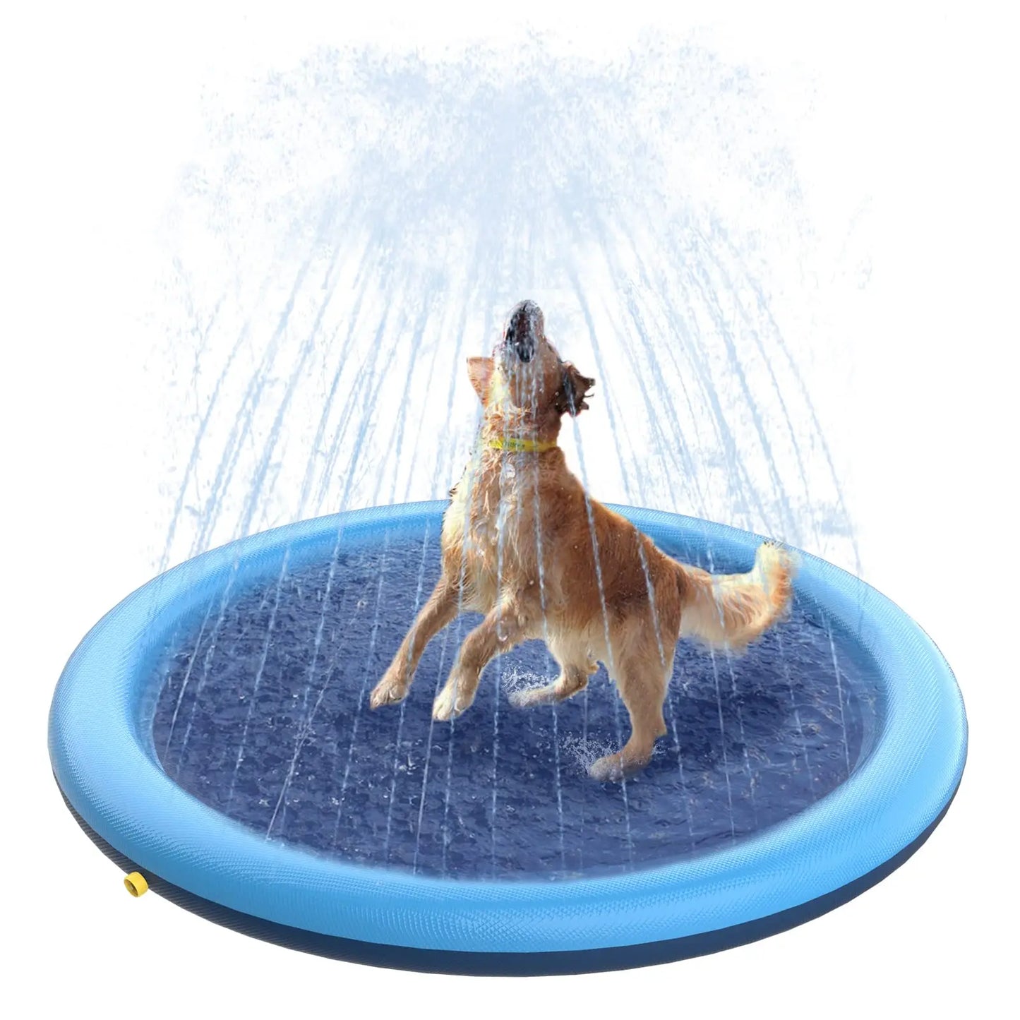 Dog Splash Pad Toy Thick Sprinkler Pool Anti-Slip Outdoor Summer Sprinkler Water Toy for Backyard Fountain Play Mat for Children