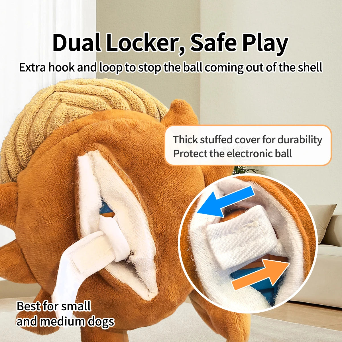Rechargeable Interactive Dog Toy Motion Activated Vibrating Bouncing Jump Ball Bit Resistant Squeaky Wiggle Plush Toy