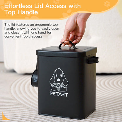Dog And Cat Food Storage Container, With Spoon, With Desiccant, Waterproof, Large-Capacity Metal Sealed Jar, Not Easy To Deform