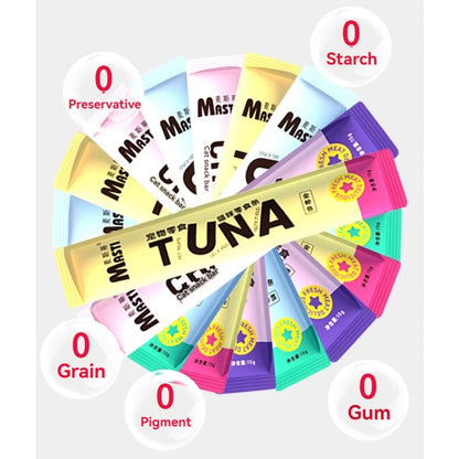 10pcs Pet Supplies Cat Stripe Pet Snacks 15g/Stripe Liquid Wet Grain Tuna Chicken Cod Can Hair Cheep Cat Snacks