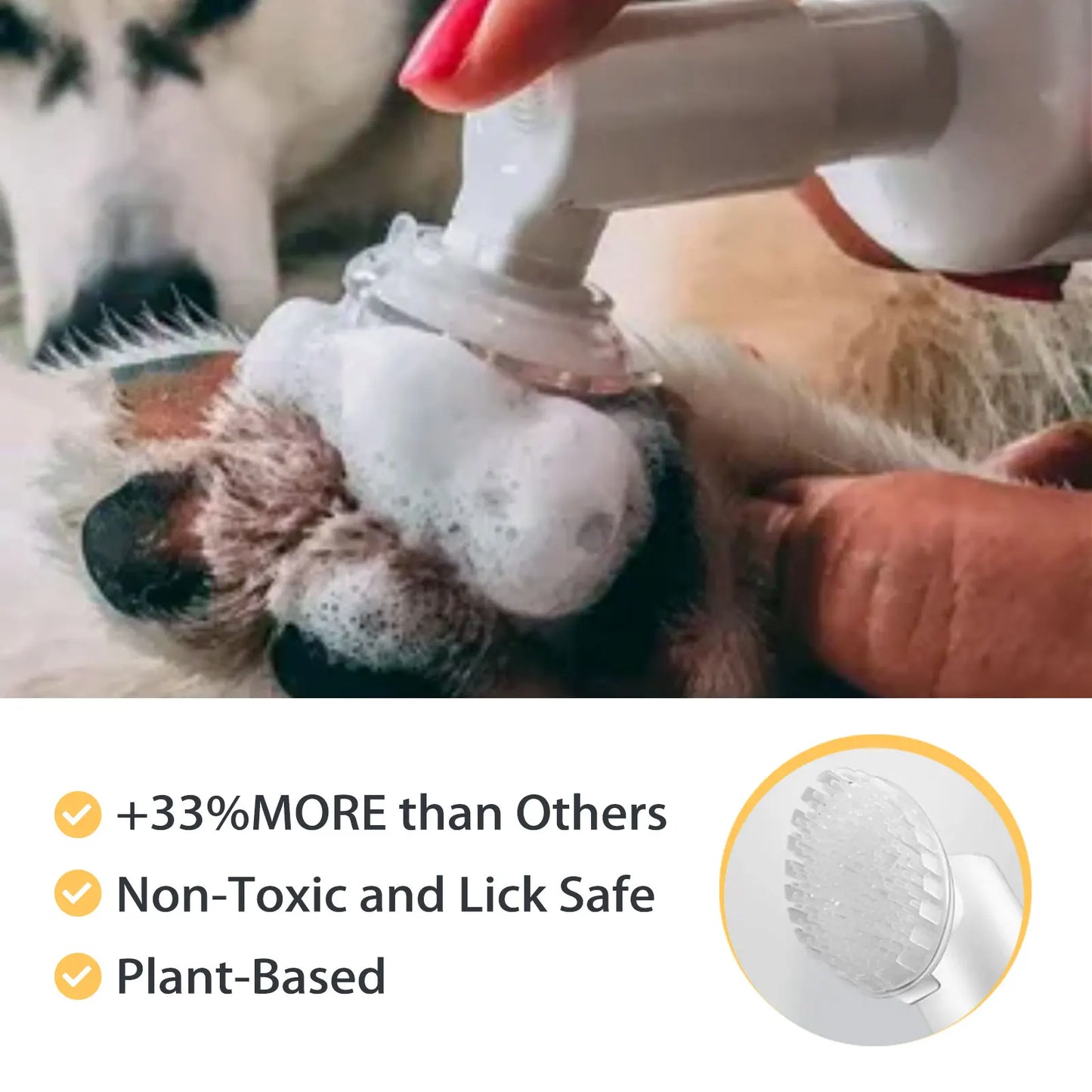 Pet Paw Foam Cleaner No-Rinse Dry Shampoo Foam with Brush for Dog Cat Foot Pad Care Agent Dirt Mud Removal Paw Cleanser 100ml