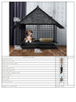 Indoor Dog Cage Villa with Toilet Small Dog Shelter for Pomeranian And Teddy Dogs Family Pet Cage with Tray