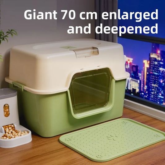 Large Size  Litter Box Full Enclosure Anti Odor Anti Splaing Cabinet  Toilet  Poop Pan Supplies Pet Care Accories