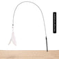 Cat Toy Cat Teaser Stick With Bell Extended Rod Suction Cup Self High And Durable Bite Teaser Tool Replaceable Feather Head