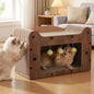 Walnut Cat Scratching House, Durable Cardboard Scratcher & House for Indoor Cats, Multi-Functional Hideout for Scratching, Playing & Resting, Easy to Assemble.