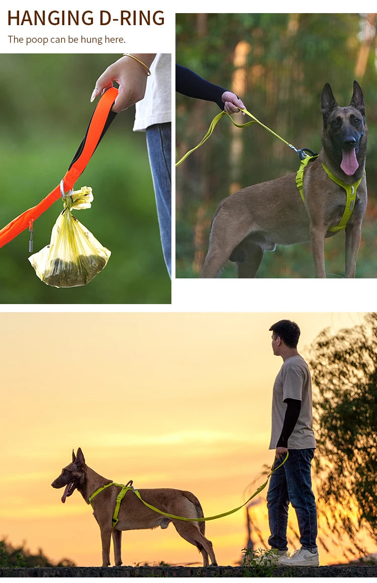 SMALL COMBINATION Lightweight Dog Leash for Small, Medium, Large Double Handle Dog Leash Puppy Pocket Designer running Pet Leash