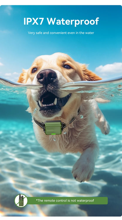 ROJECO Electric Dog Training Collar IPX7 Waterproof Dog Bark Stop Collar With Remote Control Rechargeable Anti Barking Device