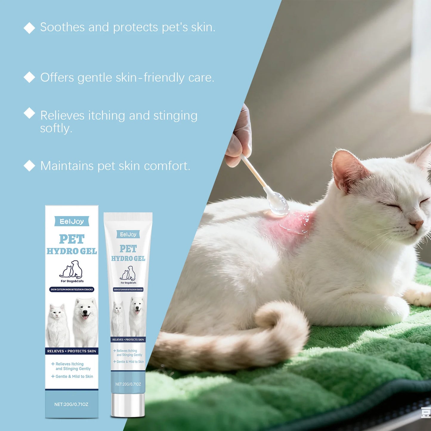 Pet Skin Care Gel Relieve Discomfort For Dogs Cats Control Alleviate Reduce Scratching Licking Portable Pet Wound Treatment Gels