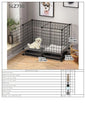 Dog Cage for Medium-Sized Dogs, Small Dogs, Indoor Teacup Dogs, Teddy, Labrador Villa Fence with Toilet, Dog Supplies
