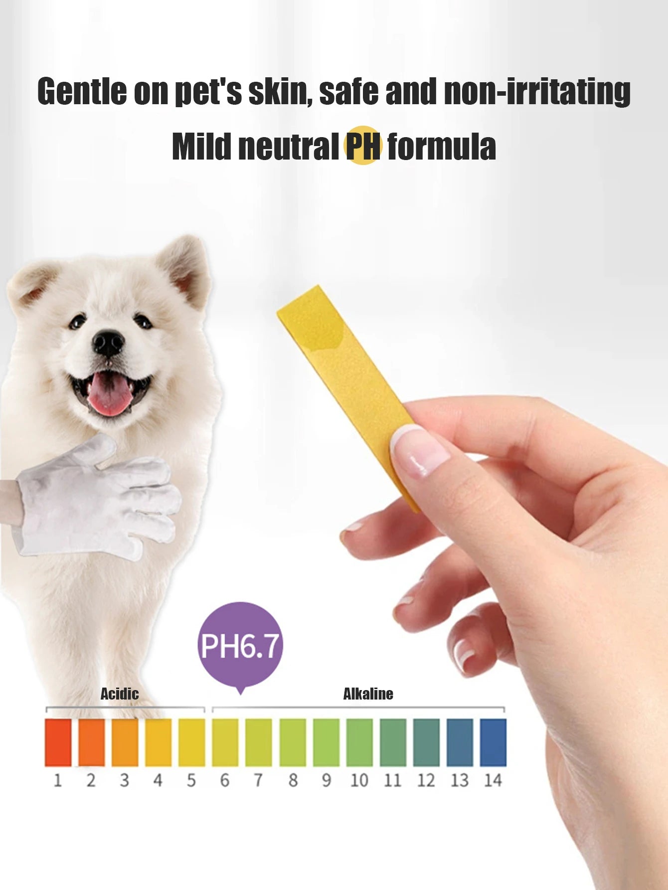 12 Pcs Pet Cleaning Gloves Waterless Bath Deodorizing Wipes Reusable Wash Mitts for Grooming Cats And Dogs Home Travel Use