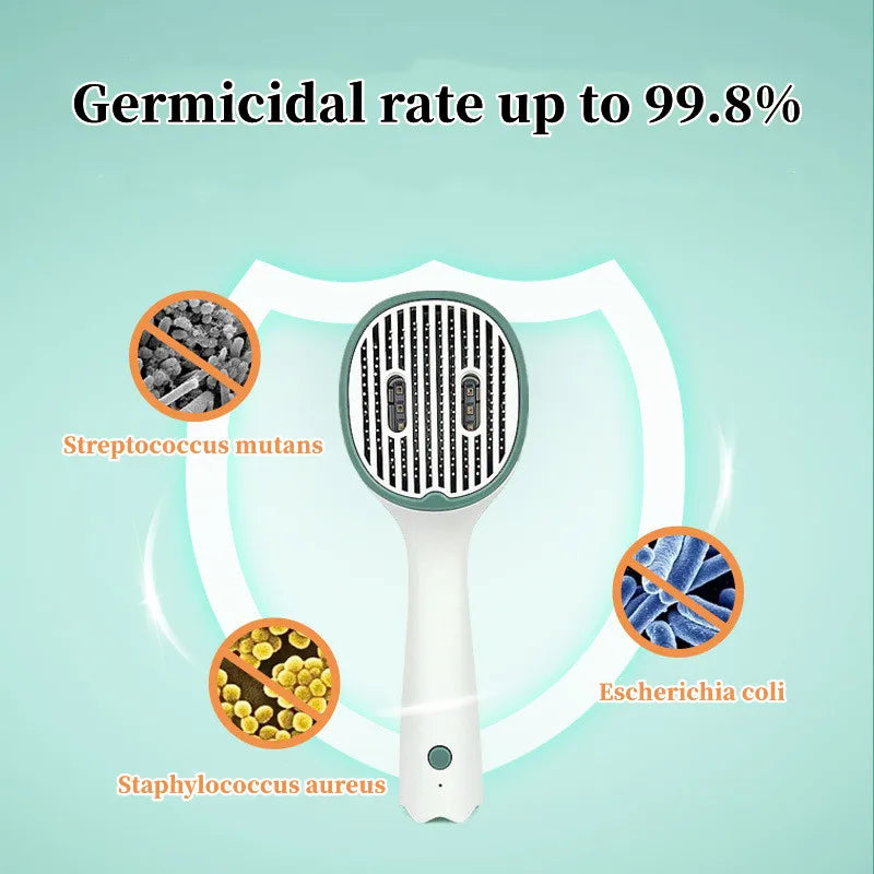 Cat Comb Dog Hair Remover Brush UVC Sterilization Pet Grooming Slicker Needle Comb Removes Tangled Self Cleaning Pet Supplies