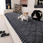 Winter Thick Flannel Sofa Cushion Grid Plush Seat Cover Warm Soft Fluffy Chaise Lounge Mat Couch Protector Living Room