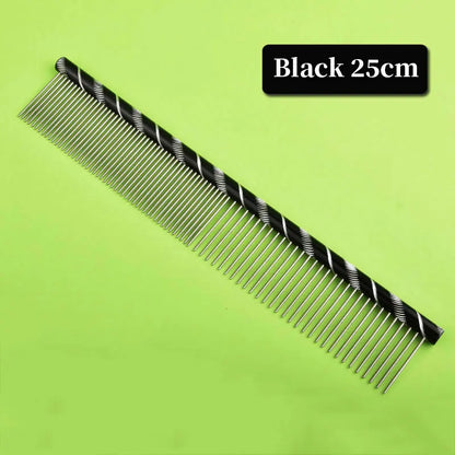 6 Colored Pet Dog Comb Straight Comb Cat Cleaning Brush 16/19/20/25cm Stainless Steel Lightweight Pets Cat Grooming Combs Dogs