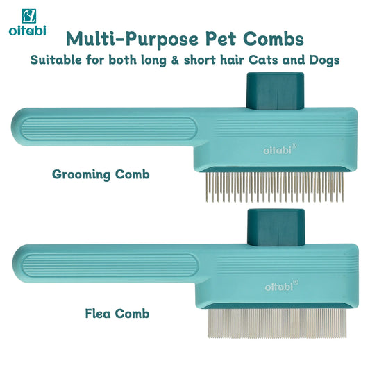 OITABI Self-Cleaning De-Shedding Comb – One-Click Pet Hair Removal for Dogs & Cats - Pet Suppie