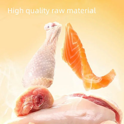 Cat Dog Snacks Freeze-dried Salmon Beef Rabbit Ostrich Meat Raw Bone Meat Mixed With Grain Protein Fresh Meat Pet Supplies