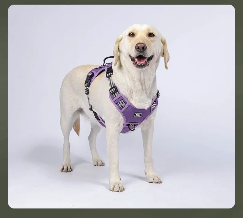 Reflective Dog Harness Tactical Training No Pull Medium Large Dog Vest Adjustable Safety Lead Military Running Pet Harnesses